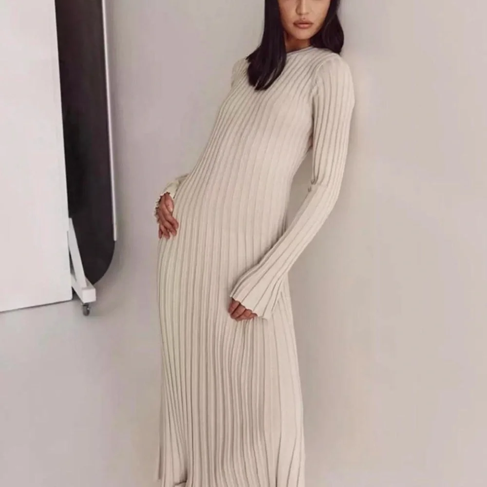 DISSH Cream Ribbed Long Sleeve Dress - Picture 2 of 5